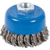 CK3201-SST Stainless Steel Knot Twisted Cup Brushes, 3" Dia. x 5/8"-11 Arbor Chandler Sales
