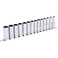 SS1214DM-12 Chrome Socket Set, 14 Pcs, 1/2" Drive Size, Deep Chandler Sales