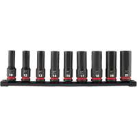 Shockwave Impact Duty Metric 6 Point Socket Set, 9 Pcs, Impact, 1/2" Drive Size, Deep Chandler Sales