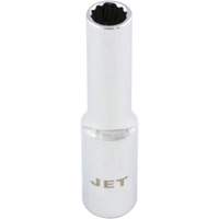Chrome Socket, 4 mm, 1/4" Drive, 12 Points, Deep Chandler Sales