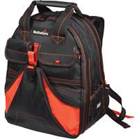 Deluxe Tool Backpack, Black/Red, Ballistic/Polyester Chandler Sales