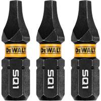 3-Piece FLEXTORQ&reg; Impact Screwdriving Bits, Square, #1, 1/4" Drive Chandler Sales