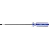 Blue Transparent Striped Slotted Screwdriver, 3/16" Tip, Round, Plastic Handle Chandler Sales