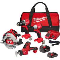 4-Tool Combo Kit, Lithium-Ion, 18 V Chandler Sales