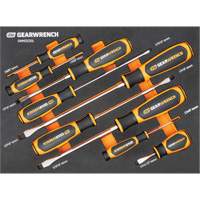 Slotted Dual Material Screwdriver Set in Foam Storage Tray, 9 Pcs. Chandler Sales