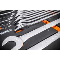 12-Point Long Pattern Combination Metric Wrench Set in Foam Storage Tray, Open-Ended, 24 Pieces, Metric Chandler Sales