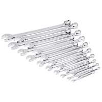 12-Point Long Pattern Combination SAE Wrench Set in Foam Storage Tray, Open-Ended, 19 Pieces, Imperial Chandler Sales