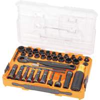 Jeu complet de douilles &agrave; chocs ouvertes & basculantes KNECT, 39 Mcx, Chocs Chandler Sales