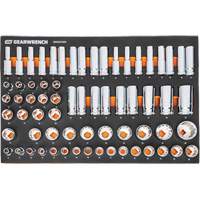MEGAMOD Metric Mechanics Tool Set in Modular Foam Trays with Rolling Cabinet, 358 Pieces Chandler Sales