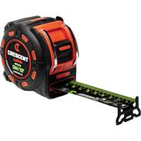 Shockforce NITE EYE Tape Measure, 1-1/4" x 16'/5 m, Metric/SAE Graduations Chandler Sales