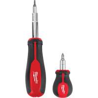 11-in-1 Multi-Bit Screwdriver & 6-in-1 Stubby Multi-Bit Screwdriver Set, 3"/9-4/5" L, Cushion Grip Handle Chandler Sales