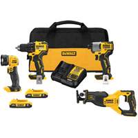 XR&reg; Brushless Cordless 4-Tool Combo Kit, Lithium-Ion, 20 V Chandler Sales