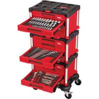 366-Piece Master Mechanics Hand Tool Set with PACKOUT Drawers & Dolly, 16-3/10" x 22-1/5" x 48-5/8", Black/Red Chandler Sales
