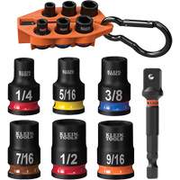 Grab-And-Go Impact Socket Set, SAE, 7 Pcs, Impact, 3/8" Drive Size Chandler Sales