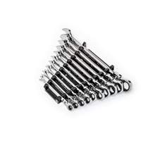 Jeu de cl&eacute;s SAE &agrave; 12 pans et 90 dents, T&ecirc;te articul&eacute;e/Combinaison &agrave; cliquet, 10 morceaux, Imp&eacute;rial Chandler Sales