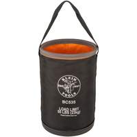 Straight Utility Bucket, 17" L x 12" W x 4" H, Nylon, Black/Grey/Orange Chandler Sales