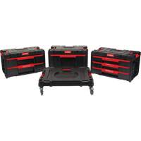 Socle roulant Arx avec jeu de roulettes pivotantes 4 mcx, 23-1/10" x 15" x 22-1/2", Noir Chandler Sales