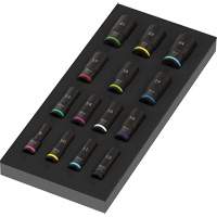 Insert en mousse pour jeu de douilles profondes Impaktor 1 Zyklop B, 15 Mcx, Chocs, Prise de 3/8", Profond Chandler Sales