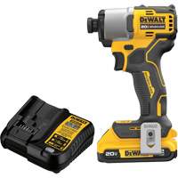 Brushless Cordless Impact Driver Kit, 1/4", 1700 in-lbs Max. Torque, 20 V, Lithium-Ion Chandler Sales