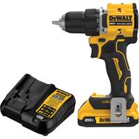 ATOMIC COMPACT SERIES Brushless Cordless Drill/Driver Kit, Lithium-Ion, 20 V, 1/2" Chuck Chandler Sales