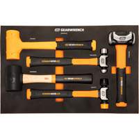 Mixed Hammer Set in Foam Storage Tray, 5 Pieces Chandler Sales