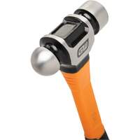 Ball Pein Hammer, 24 oz. Head Weight, Plain/Polished Face, Fibreglass Handle Chandler Sales