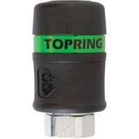 TOPQUIK Ultraflo 7.8 mm Quick Coupler, Polyester Composite, 3/8", Female NPT, 174 PSI Chandler Sales