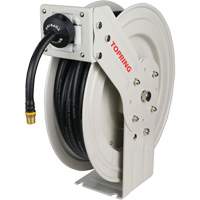 MAXREEL Single-Arm Automatic Rewind L Hose Reel with Rubber Hose, Air, 3/8" x 50', Single Hose, 250 PSI Chandler Sales