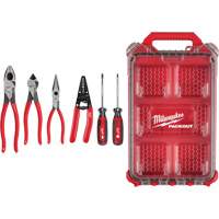 Dipped Grip Pliers, Wire Stripper & Cushion Grip Screwdrivers Set with PACKOUT Organizer Chandler Sales