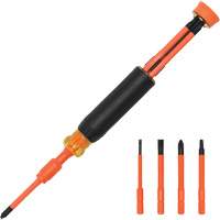 Tournevis isolant &agrave; embouts interchangeables 4-en-1 Chandler Sales