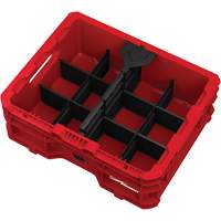 Bac &agrave; profil bas PACKOUT, 15" x 18-5/8" x 6-5/8", Noir/Rouge Chandler Sales