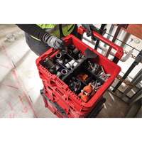 Bac &agrave; profil bas PACKOUT, 15" x 18-5/8" x 6-5/8", Noir/Rouge Chandler Sales
