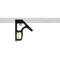 &eacute;querre combin&eacute;e robuste avec lame Auto-Lock, 12" lo, 1/8"/1/16"/1/32" Graduations, Acier inoxydable Chandler Sales