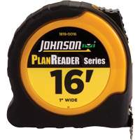 Plan Reader Power Tape with Steel Belt Clip, 1" x 16', 1/16" Graduations Chandler Sales