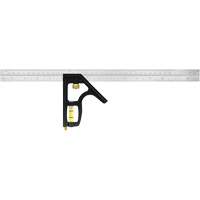 Heavy-Duty Inch/Metric Combination Square, 16" L, 1/8"/1/16" Graduations, Stainless Steel Chandler Sales