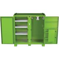 Armoire de rangement d'&eacute;PI sur place, Acier, Vert lime haute visibilit&eacute; Chandler Sales