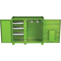 Armoire ventil&eacute;e pour le rangement d'&eacute;PI sur place, Acier, Vert lime haute visibilit&eacute; Chandler Sales