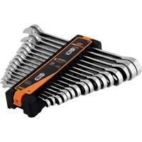 90-Tooth 12-Point Reversible Wrench Set, Ratcheting Box, 16 Pieces, Metric Chandler Sales