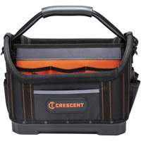 Sac ouvert de 14" pour outils d'ouvrier, 1680 Denier/Polyester, 25 pochettes, Noir/Gris/Orange Chandler Sales