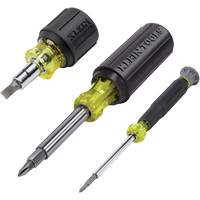 3-Piece Multi-Bit Screwdriver & Nut Driver Set, 12-63/100" L, Cushion Grip Handle Chandler Sales