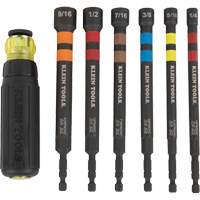 6-Piece Hollow Ratcheting Power Nut Driver Set, 1/4''/5/16''/3/8''/7/16''/1/2''/9/16'' Tip, 1/4" Drive, 6.3" L, Magnetic Chandler Sales