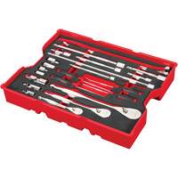1/4”, 3/8” & 1/2” Drive Ratchet & Accessory Set with Tray for PACKOUT Drawers, 23 Pcs Chandler Sales