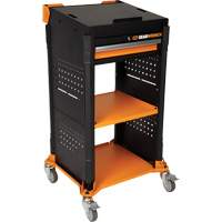 Chariot de travail mobile pour diagnostics, 1 tiroirs, 26" lo x 22-7/10" la x 46" h, Noir/Orange Chandler Sales