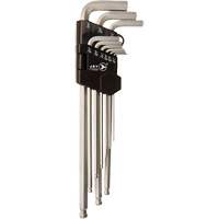 Extra-Long Magnetic SAE Ball Nose Hex Key Set JMHK-9SL, 9 Pcs., Imperial Chandler Sales
