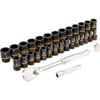 Jeu de douilles Bolt Biter avec cliquet 90 dents et plateau de rangement en mousse, 31 Mcx, Prise de 3/8" Chandler Sales