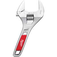 Wide Jaw Adjustable Wrench, 6" L, 6" Max Width, Chrome Chandler Sales