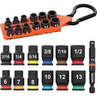 Grab-And-Go SAE & Metric Socket Set, 13 Pcs, Impact, 1/4" Drive Size Chandler Sales