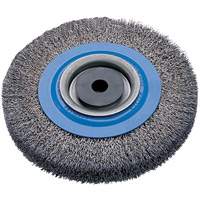Crimped Wire Bench Wheel Brush, 8" Dia., 0.0118" Fill, 5/8" - 1-1/4" Arbor Chandler Sales