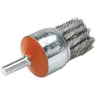Mounted Knot-Twisted Wire Brush, 1-1/8" Dia., 0.02" Wire Dia., 1/4" Shank Chandler Sales