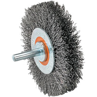 Mounted Wire Brush, 1-3/8" Dia., 0.008" Fill, 1-1/4" Arbor Chandler Sales